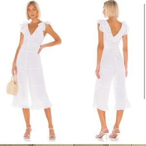 TULAROSA ruffle eyelit jumpsuit XS